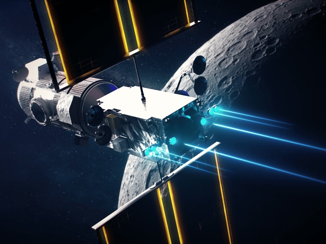 Illustration of a satellite in space