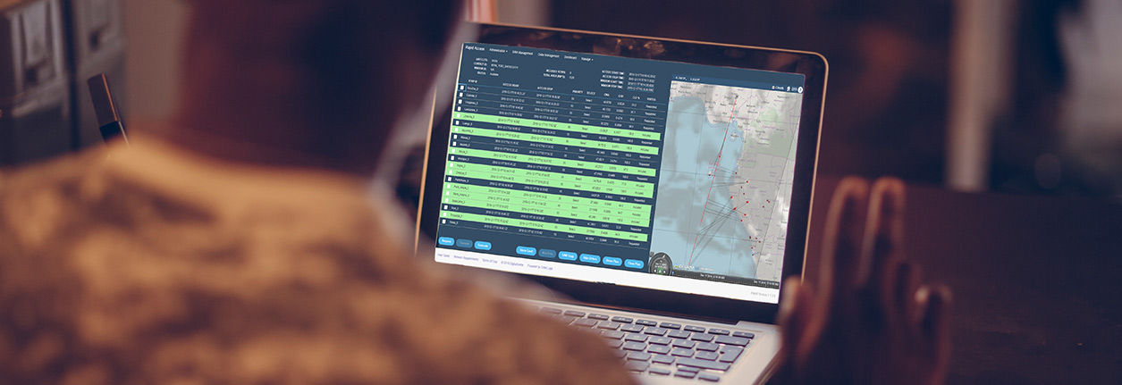 Person looking at a virtual ground system on a laptop